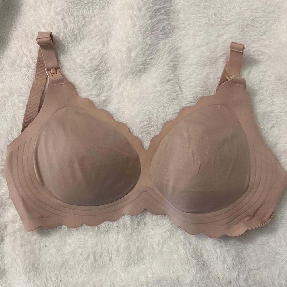 Momcozy jelly strip nude nursing bra